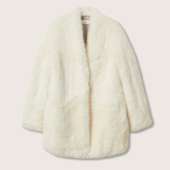 Mango Oversized Fur-Effect Coat, Size XS - Picture 6 of 9